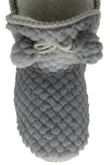 Ladies on sale grey slippers
