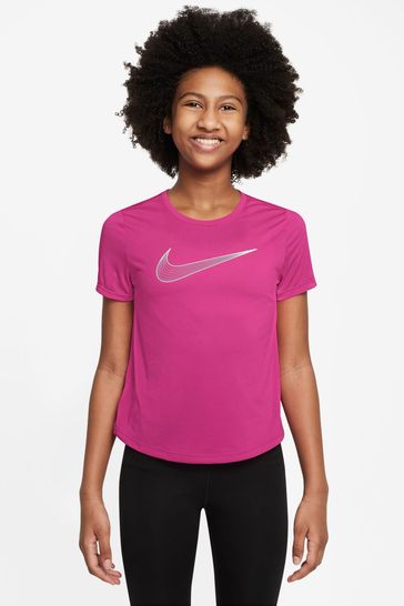 Buy Nike Pink Performance Dri FIT One T Shirt from Next Luxembourg