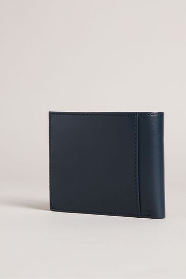 Blue leather outlet wallet womens