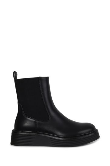 Black platform sole on sale boots