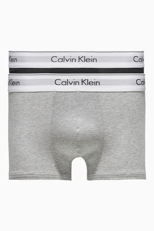 Calvin Klein Grey/Black Trunks Two Pack