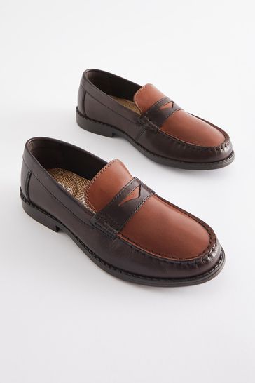 Tan Brown Smart Leather Loafers