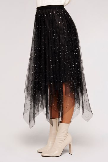 Black tulle cheap skirt apricot