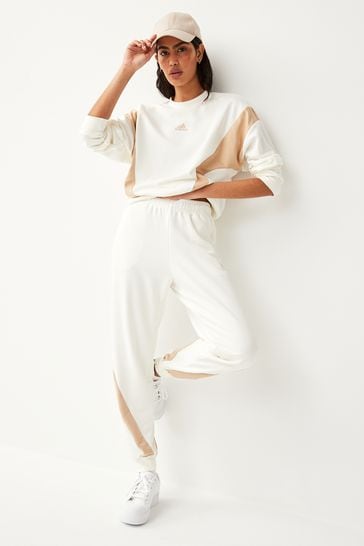 Adidas white tracksuit womens hotsell