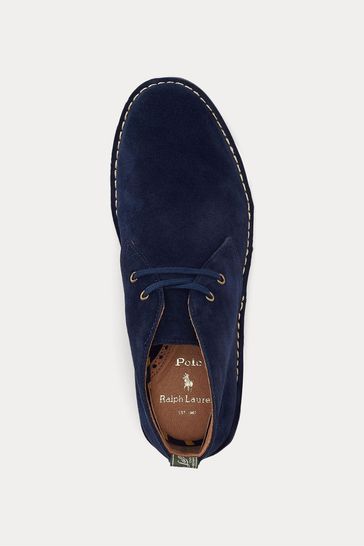 Navy blue suede polo boots deals