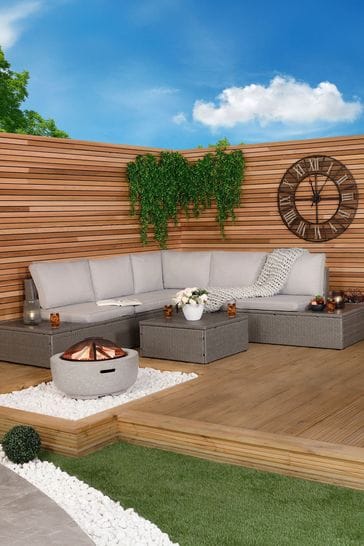 Charles bentley multifunctional sales grey lounge set