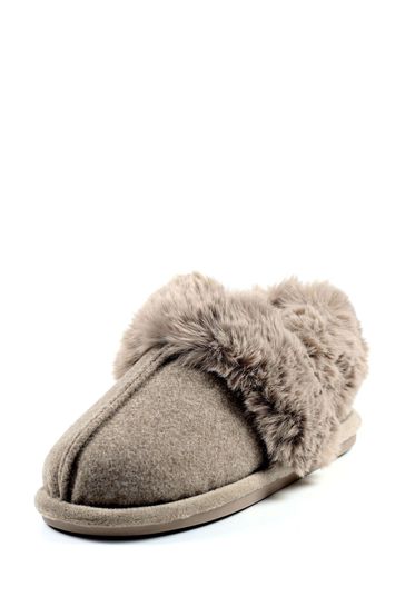 Faux fur trim 2025 slippers