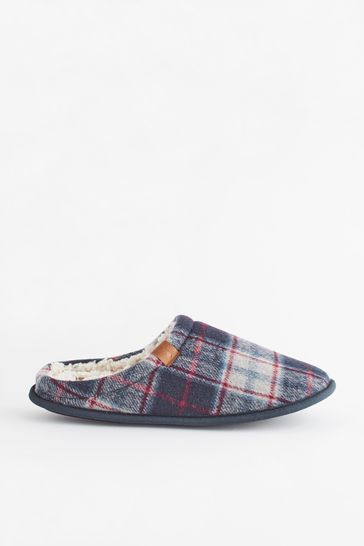 Tartan discount mule slippers