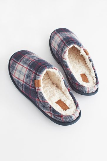 Tartan mule slippers outlet