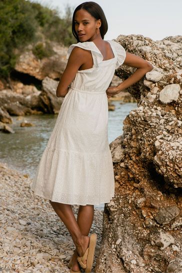 Broderie anglaise smock dress shop