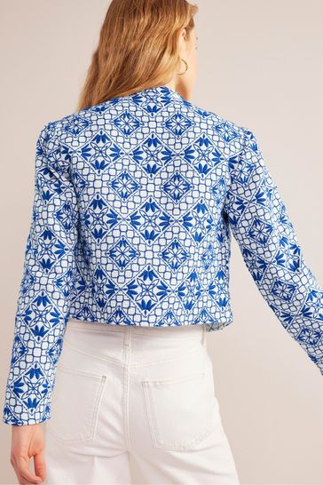 Buy Boden Blue Embroidered Jacket from Next Luxembourg