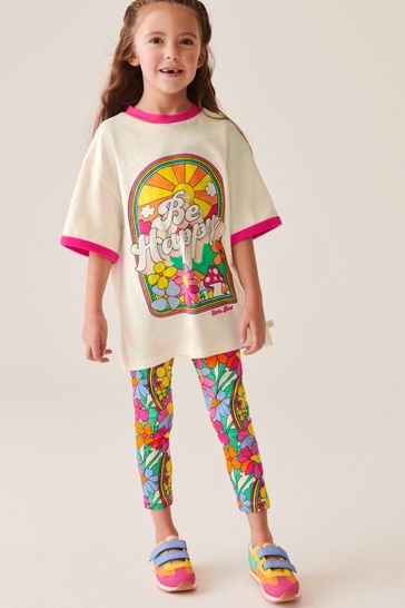 Little Bird by Jools Oliver Pink Happy T-Shirt and Legging Set