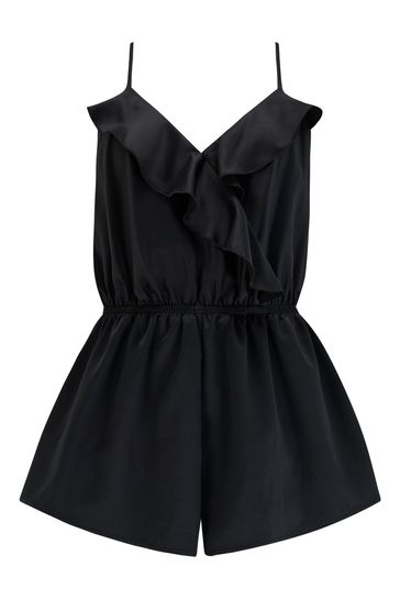 Black frilly playsuit online