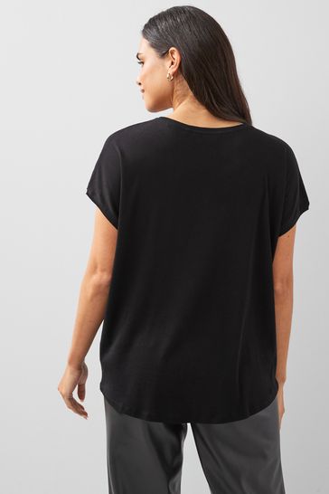 Black t shirt graphic top