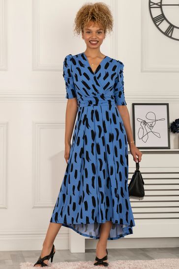 Blue leopard 2025 maxi dress