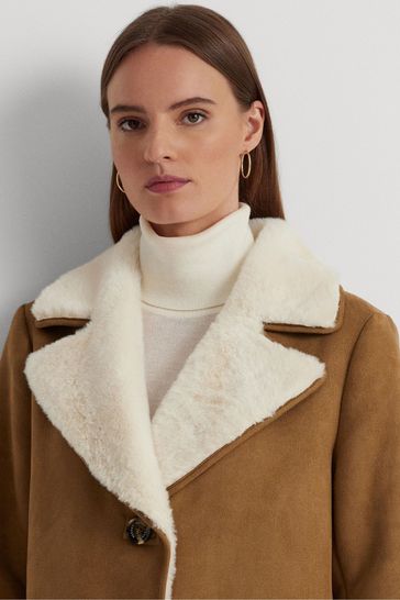 Lauren ralph lauren cheap faux shearling coat