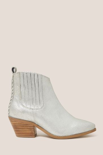 White ankle top boots ireland