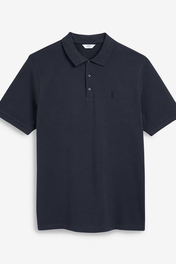 Navy blue polo shirt on sale
