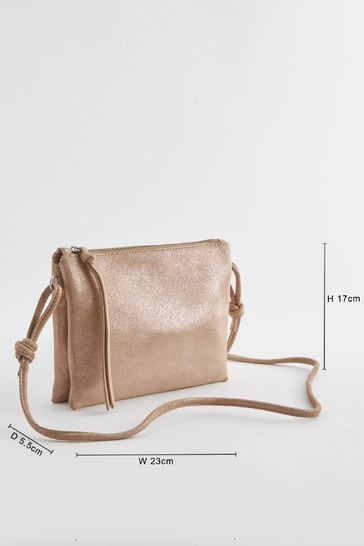 Gold across body discount bag