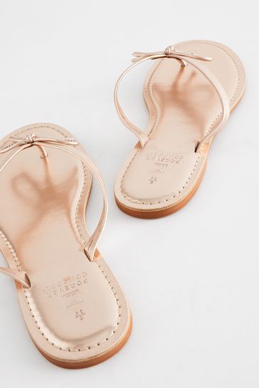 Cheap rose gold flip flops on sale
