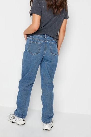 Blue straight leg jeans new arrivals