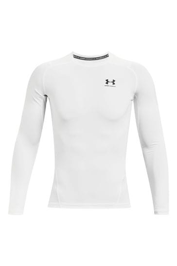 Buy Under Armour White Black Under Armour White Black Heatgear Long Sleeve Base Layer from Next Bahrain