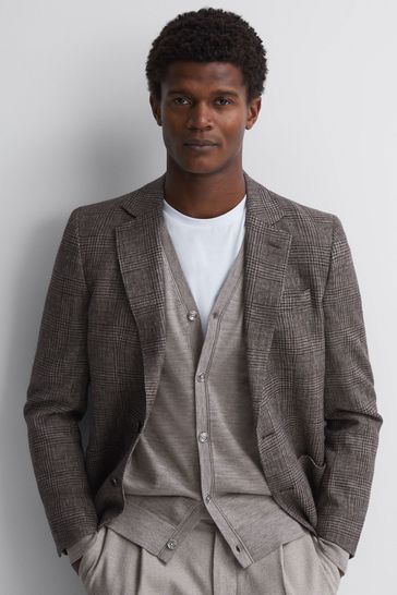 Buy Reiss Woodsmoke West Slim Fit Merino Wool Cardigan from Next