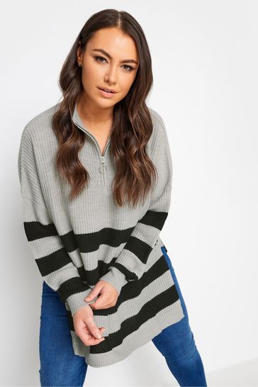 Grey quarter zip jumper clearance