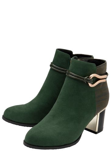 Green shop ankle boots