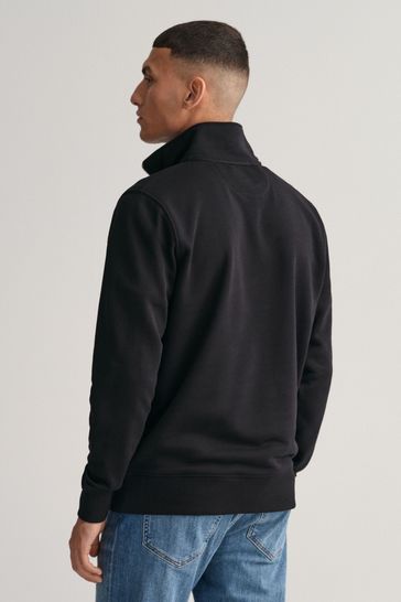 Buy GANT Black Shield Quarter Zip Sweatshirt from Next Egypt