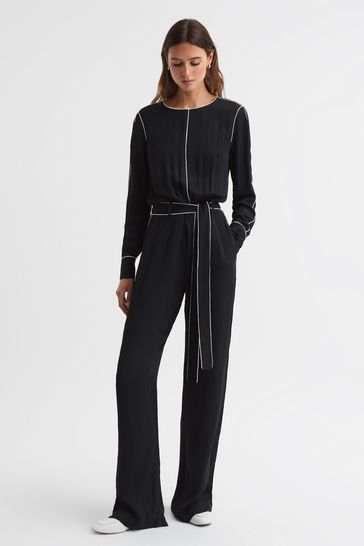 Reiss black hot sale jumpsuit