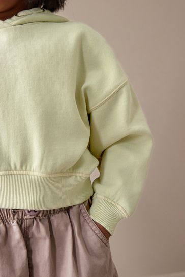 Green shop cropped sweatshirt