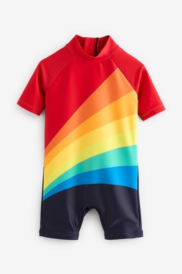 Little Bird by Jools Oliver Multi Short Sleeve Rainbow Swim Sunsafe Suit
