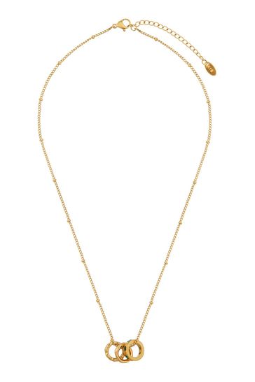 Gold plated circle necklace outlet