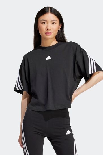 adidas Black Sportswear Future Icons 3-Stripes T-Shirt