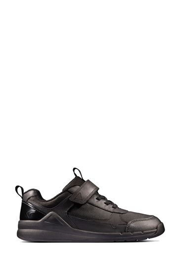 Buy Clarks Black Multi Fit Leather Orbit Sprint Trainers from Next Luxembourg