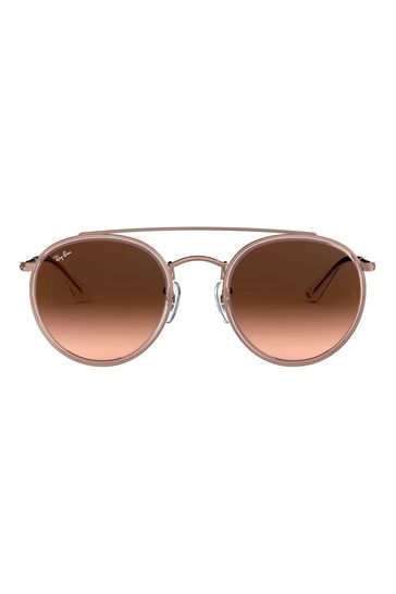 Double bridge best sale round ray bans