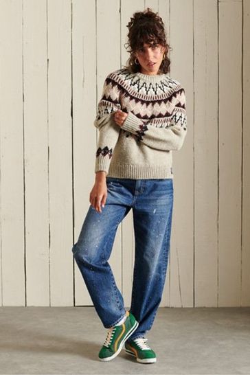 Superdry fairisle jumper cheap