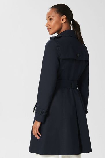 Hobbs saskia trench blue discount