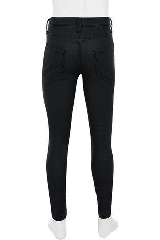 river island black coated molly jeggings
