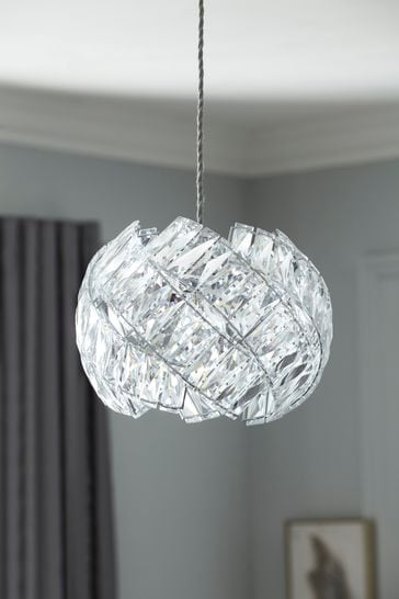 Chrome pendant outlet light