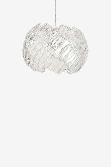Hudson intertwined 3 way ceiling outlet light in chrome and clear