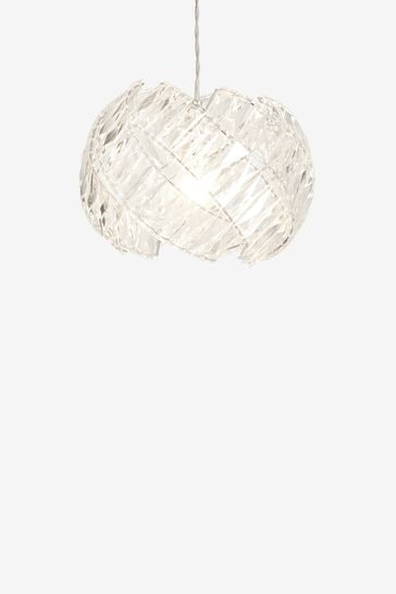 Hudson intertwined 3 way ceiling light in chrome and clear on sale