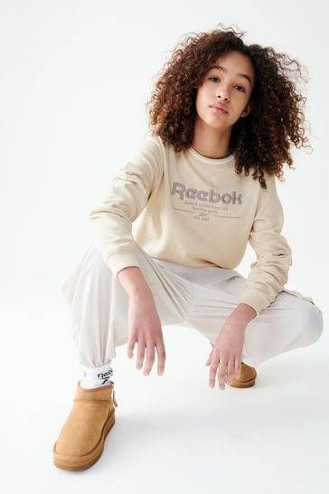 Reebok white sweatshirt top