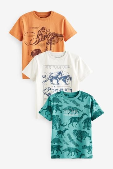 Orange/Teal Blue The Ice age Graphic T-Shirts 3 Pack (3-16yrs)