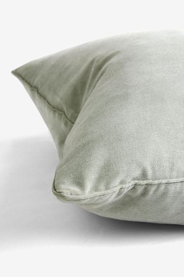 Buy Sage Green 59 x 59cm Soft Velour Cushion from Next Germany