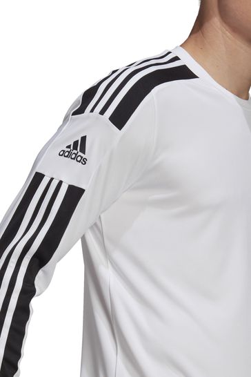 adidas White Football Squadra Long Sleeve T Shirt
