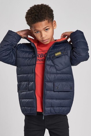 Barbour® International Boys Ouston Hooded Quilted Jacket
