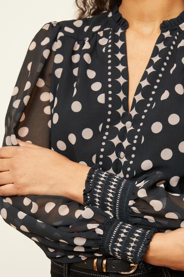 Polka dot blouse canada deals