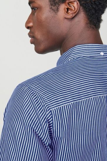 Buy Navy/White Stripe Long Sleeve Shirt from Next USA